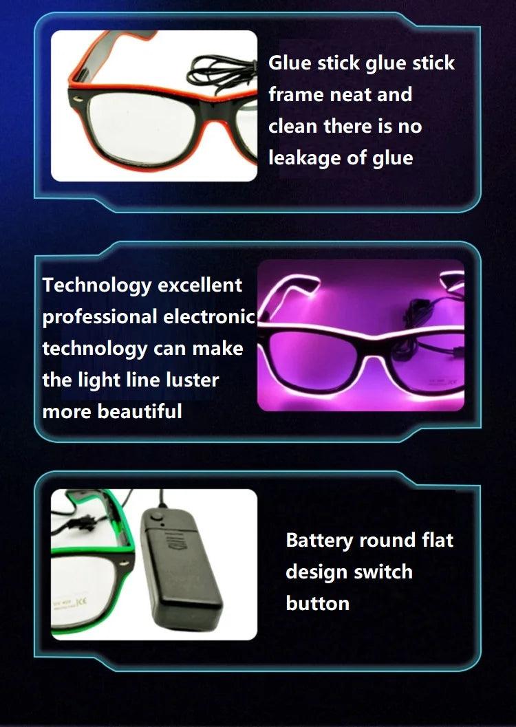 Lunettes Lumineuses pour Festivités et Événements Spéciaux