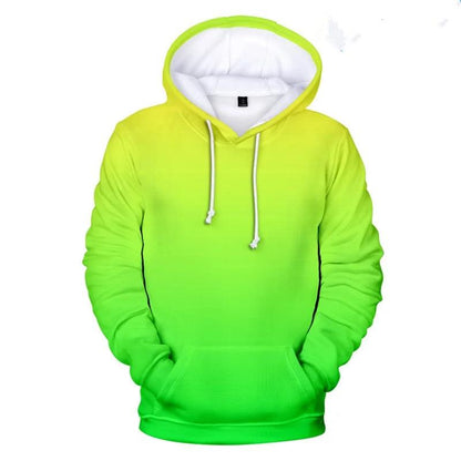 Sweat à Capuche Vert Fluo à Impression 3D