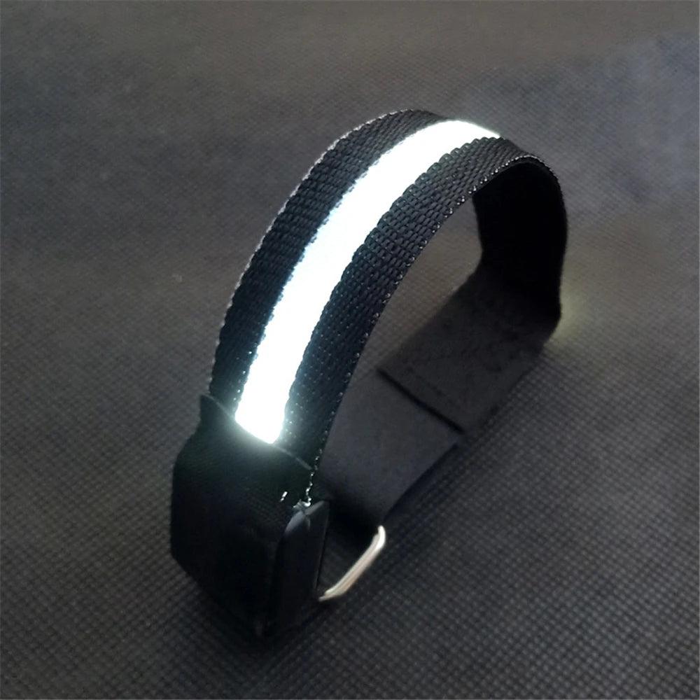 Bracelet de Course Lumineux LED à Charge USB avec Bande Réfléchissante - Variante