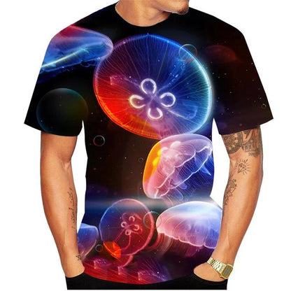 T-shirt Hip Hop à Imprimé 3D Polyvalent pour Hommes, Femmes et Enfants - Variante