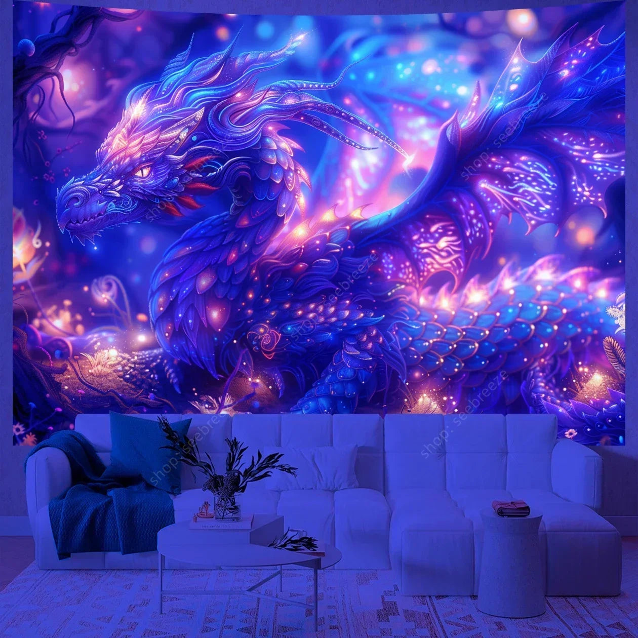 Tapisserie en Polyester 100% avec Impression HD pour Décoration Intérieure et Extérieure