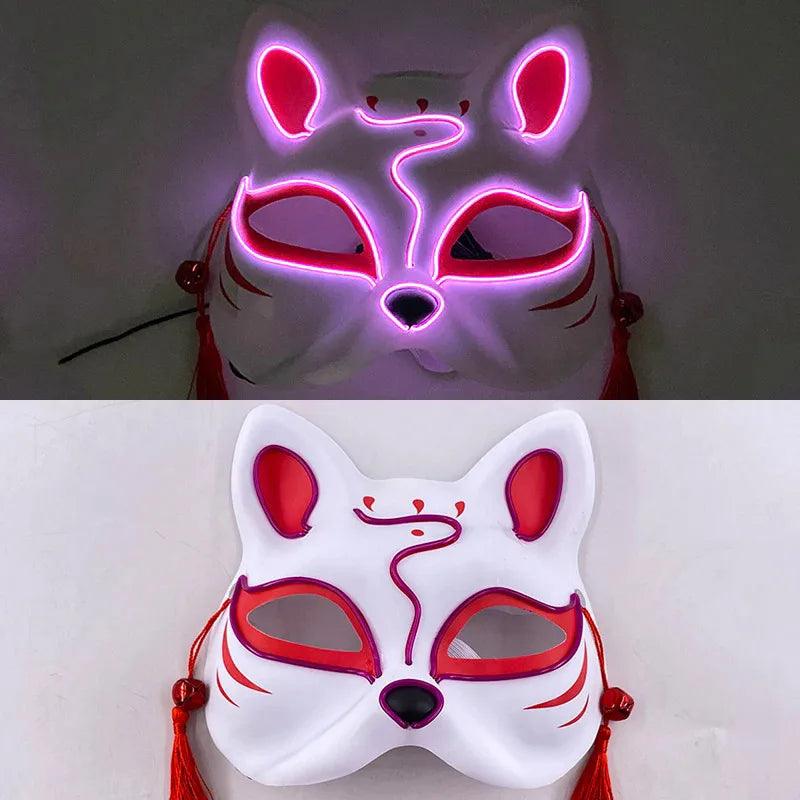 Masque Lumineux LED en Forme de Renard - Accessoire de Fête Innovant - Variante