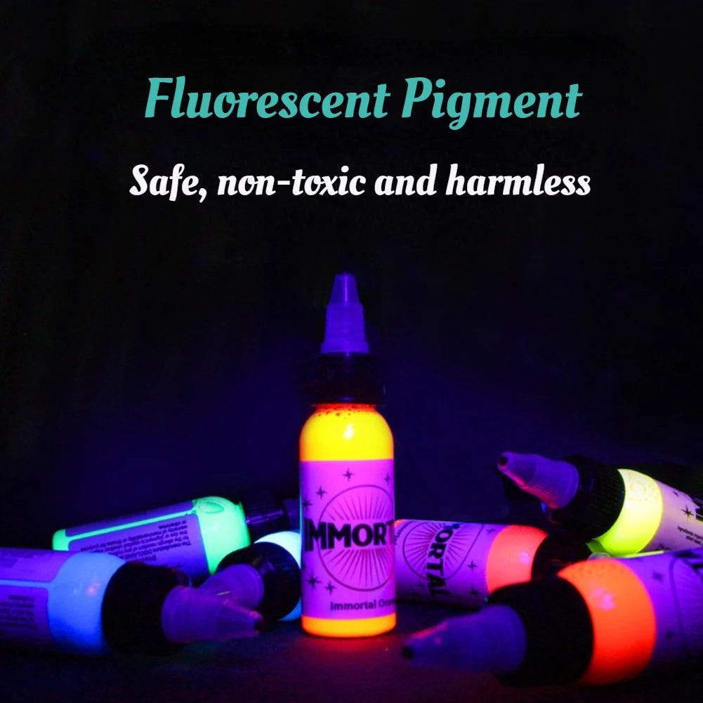 Encre de Tatouage Fluorescente Professionnelle FLAGWELL - Illuminez Vos Tatouages