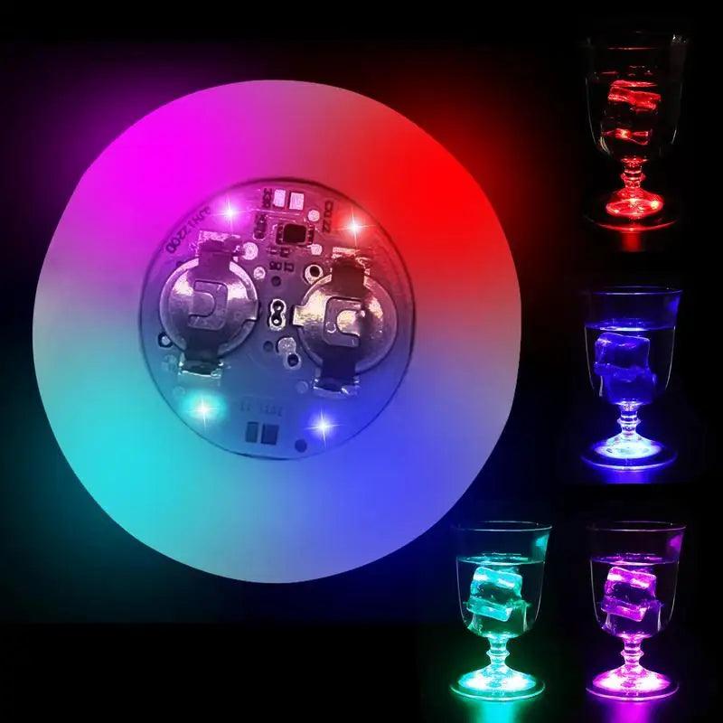 Sous-verres LED lumineux pour porte-gobelets de voiture - Décorations lumineuses pour soirées et festivals