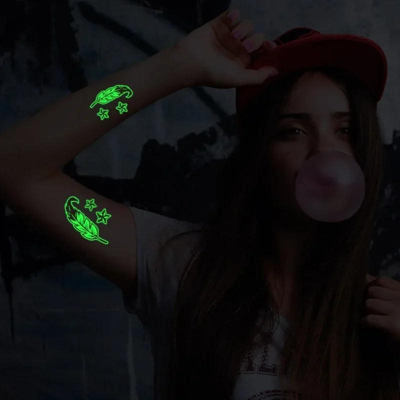 Tatouages Temporaires Fluorescents MicroJoy - Accessoires de Mode Lumineux