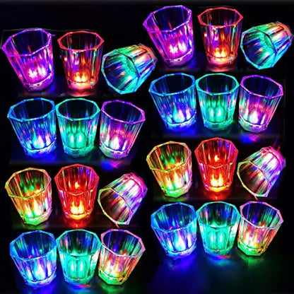 Verres Lumineux en Acrylique avec Lampe LED Colorée