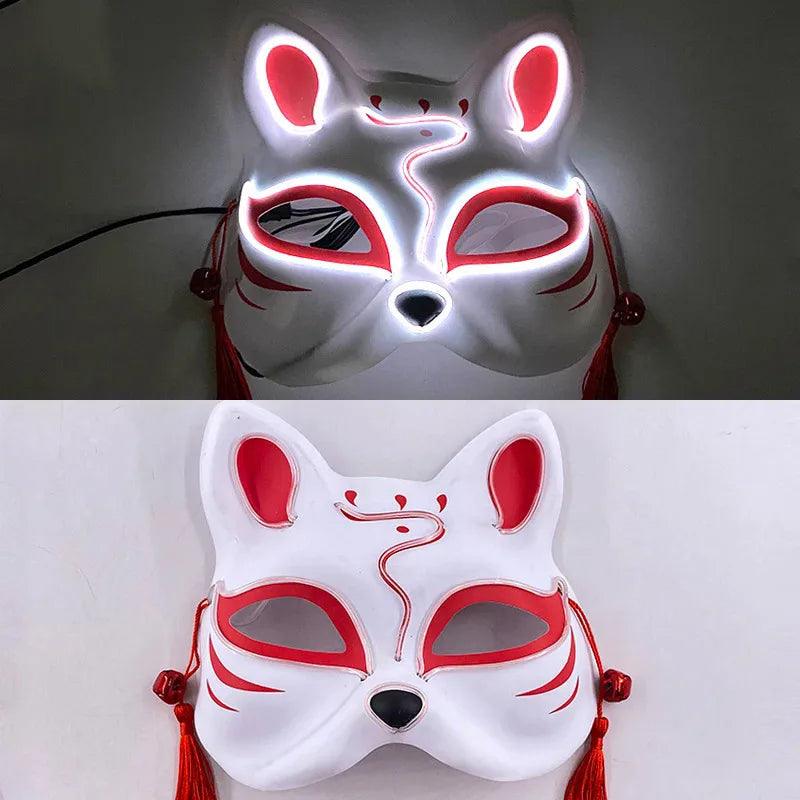 Masque Lumineux LED en Forme de Renard - Accessoire de Fête Innovant - Variante