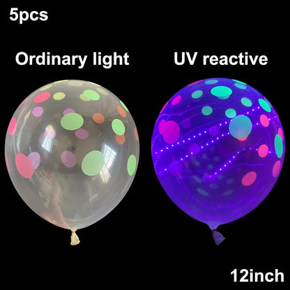 Ballons Lumineux UV Black Light Reactive de AADECORZZ - Pack de 30 - Variante