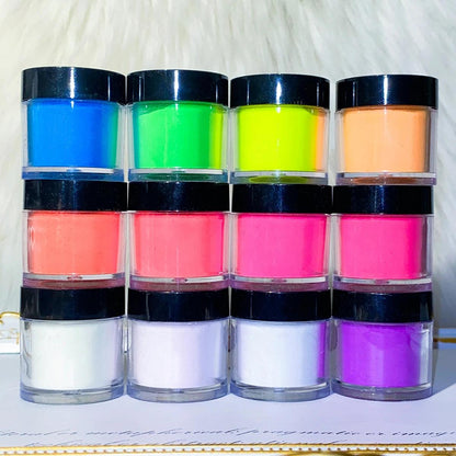 Poudre phosphorescente pour ongles - Pour une manucure lumineuse et colorée - Variante