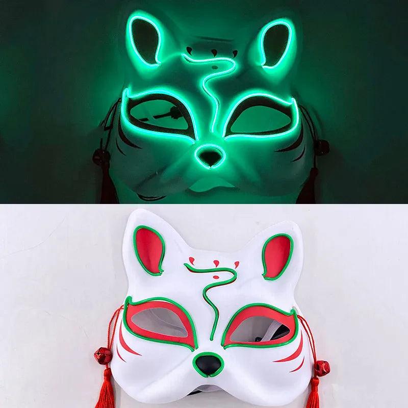 Masque Lumineux LED en Forme de Renard - Accessoire de Fête Innovant - Variante