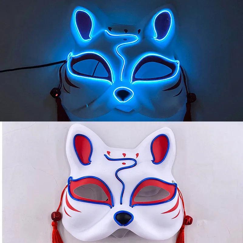 Masque Lumineux LED en Forme de Renard - Accessoire de Fête Innovant - Variante