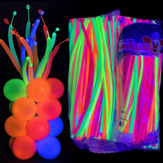 Ballons Lumineux UV Black Light Reactive de AADECORZZ - Pack de 30