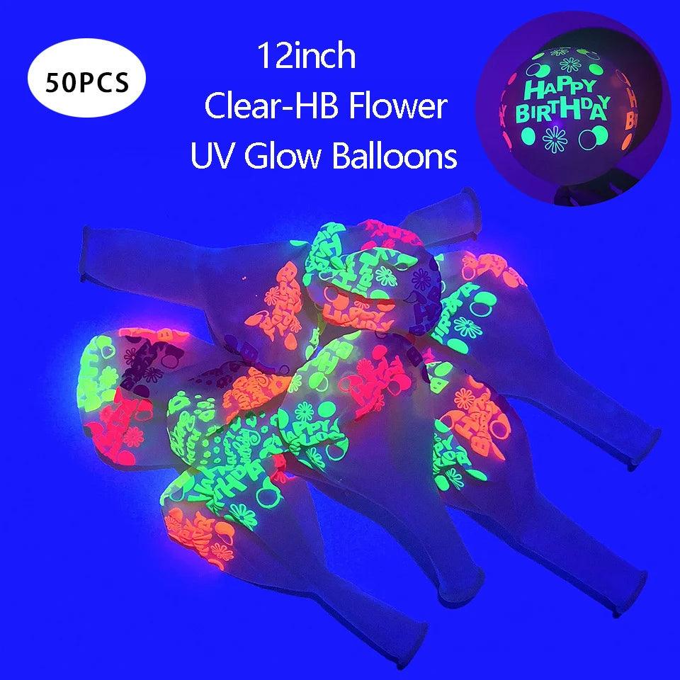 Ballons Réactifs UV pour Fêtes Fluorescentes - Variante