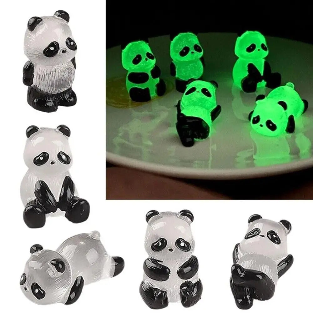 Pandas Lumineux en Résine - Accessoires de Décoration Lumineuse