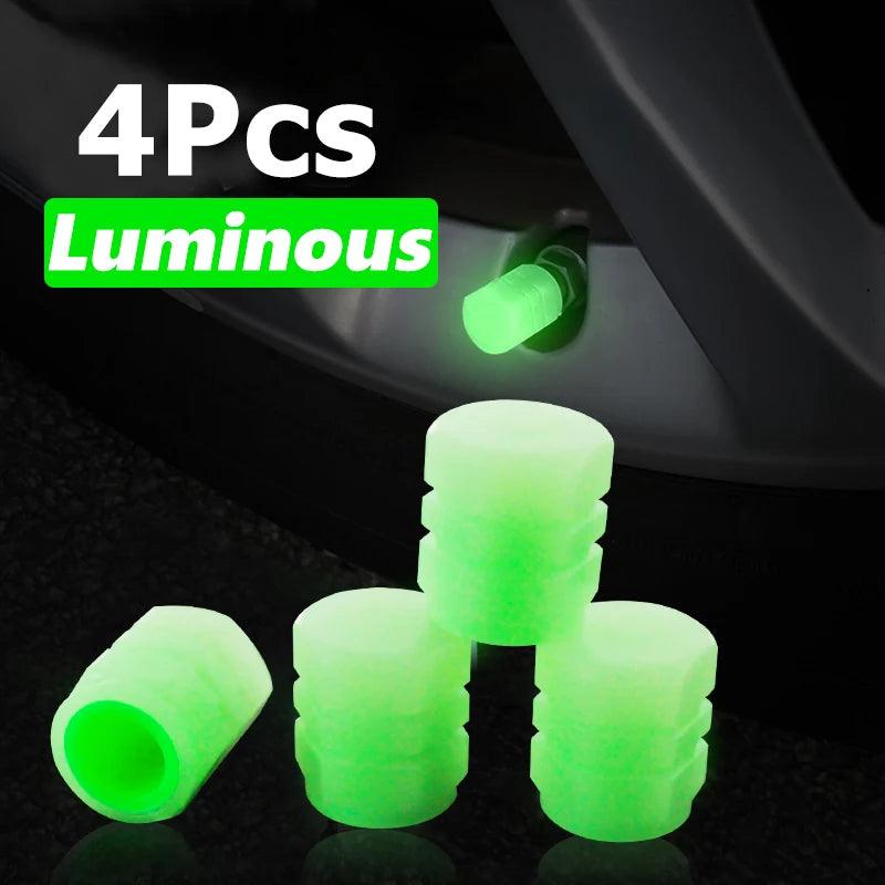 Capuchons de Valve Lumineux en Plastique ABS pour Sécurité Nocturne et Mode Fluo - Variante