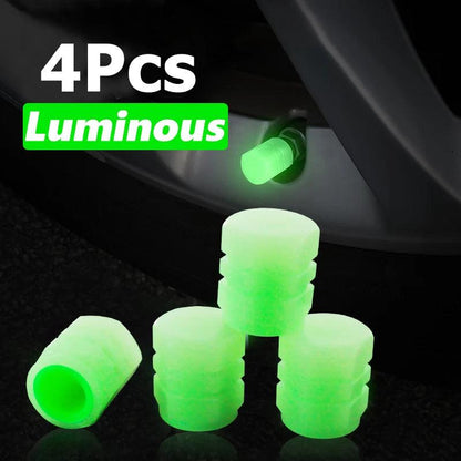 Capuchons de Valve Lumineux en Plastique ABS pour Sécurité Nocturne et Mode Fluo - Variante