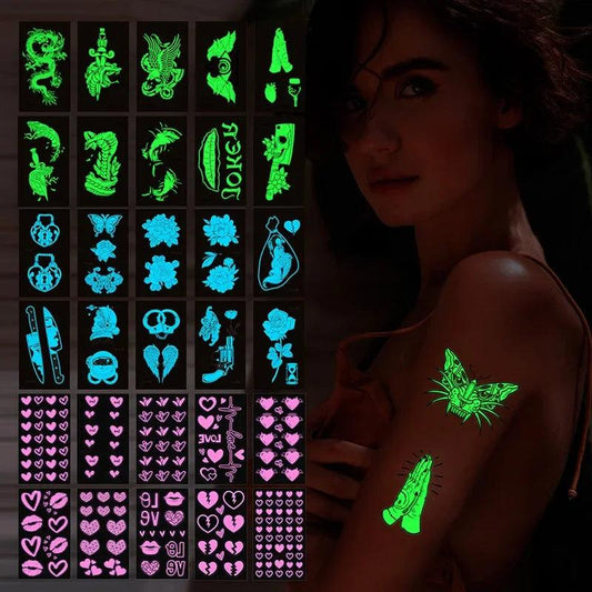 Tatouages Temporaires Fluorescents de MicroJoy pour une Mode Fluo Lumineuse