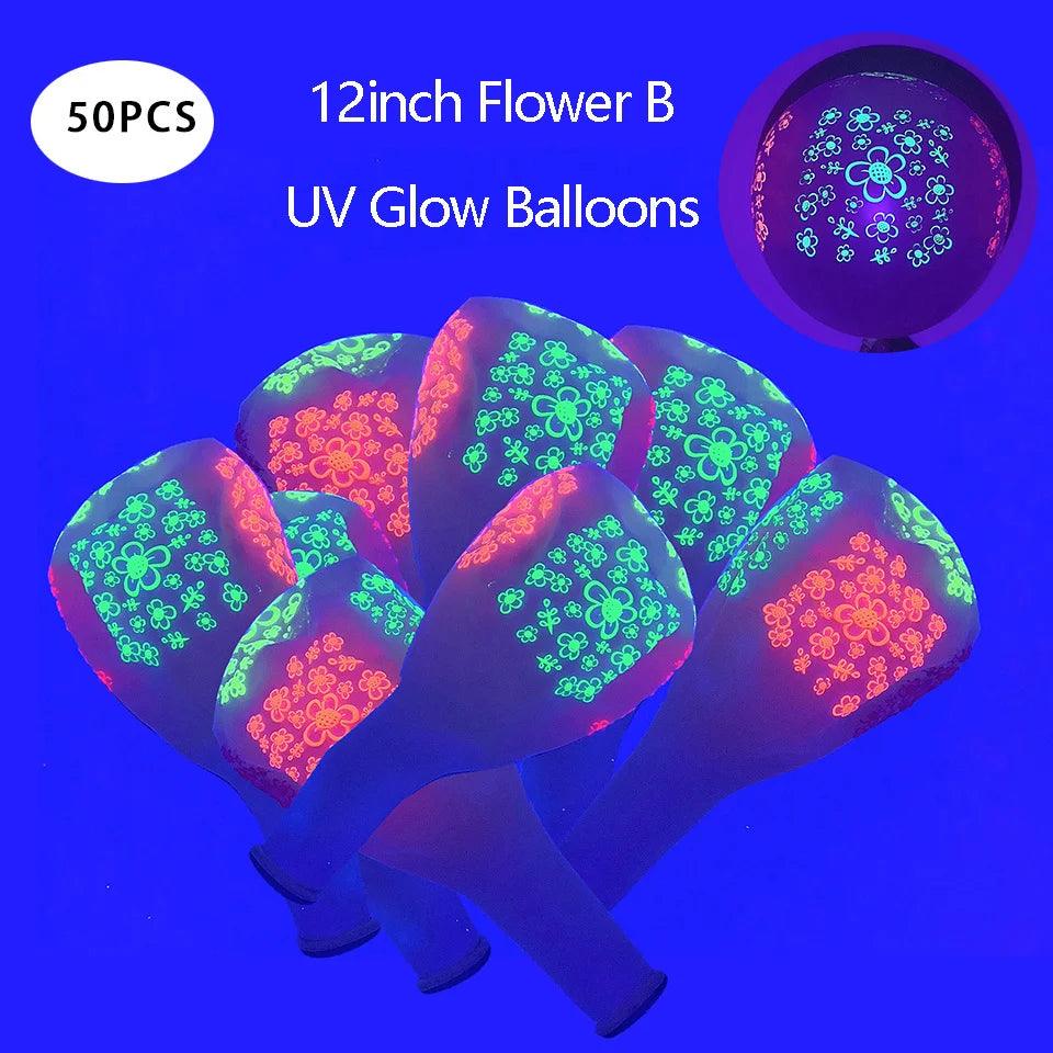 Ballons Réactifs UV pour Fêtes Fluorescentes - Variante