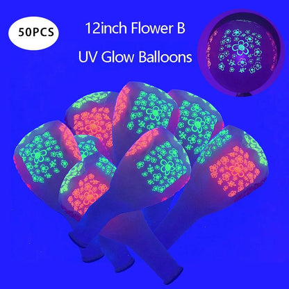 Ballons Réactifs UV pour Fêtes Fluorescentes - Variante