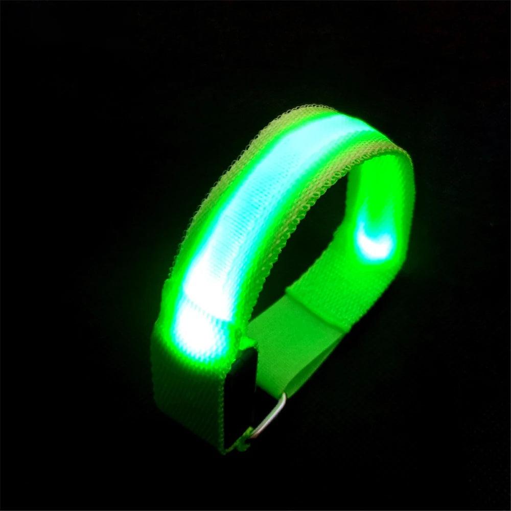 Bracelet de Course Lumineux LED à Charge USB avec Bande Réfléchissante - Variante