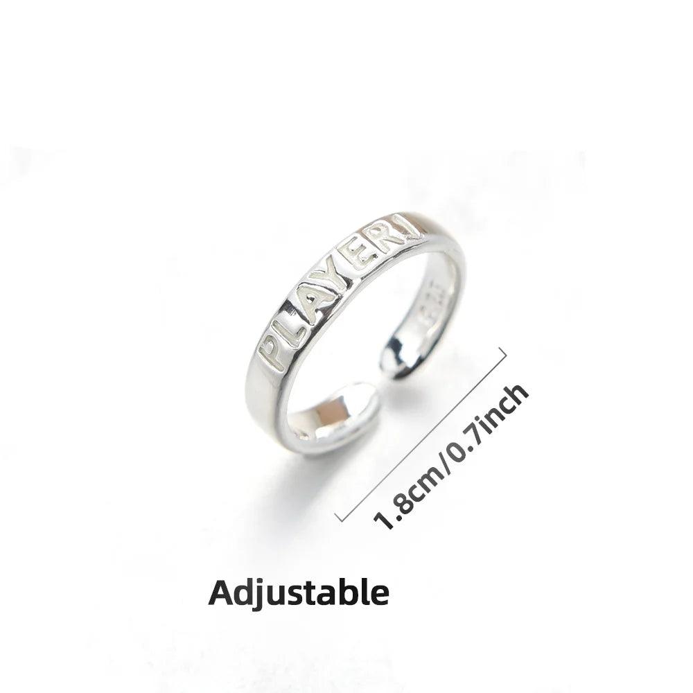 Bague en Alliage d'Aluminium de Couleur Argent - Accessoire Tendance pour Toutes les Occasions